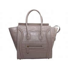 Celine Luggage Medium Tote in kaki krokodillenleer