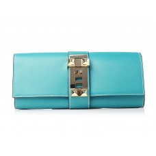 Hermes Medor Clutch in turquoise