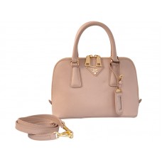 Prada Saffiano leren mini-tas met handvat, babyroze