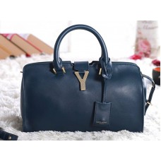 Yves Saint Laurent Cabas Chyc Original leren handtas in donkerblauw
