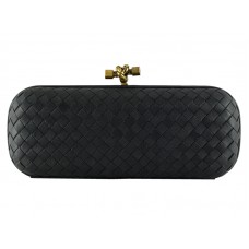 Bottega Veneta Empire Intrecciato Ayers Stretch Knoop Zwart
