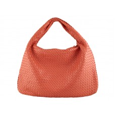 Bottega Veneta Ebano Intrecciato Nappa Buik Veneta Watermeloen Rood