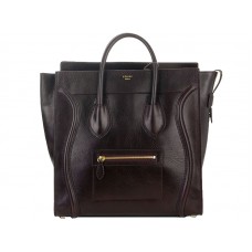 Celine Luggage Large Tote in kalfsleer Choco