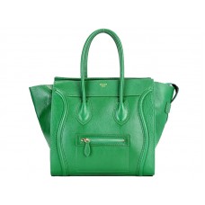 Celine Luggage Medium Tote in kalfsleer groen