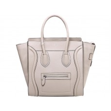 Celine Luggage Medium Tote in kalfsleer, licht kaki