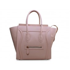 Celine Luggage Medium Tote in kalfsleer roze