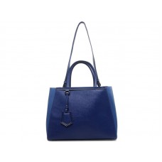 Fendi 2jours Tote Bag van kalfsleer in blauw