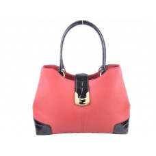 Fendi Chameleon leren shopper rood