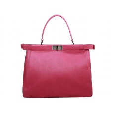 Fendi Peekaboo tas van kalfsleer in felroze