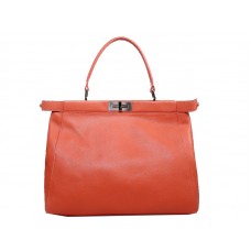 Fendi Peekaboo tas van kalfsleer in oranje