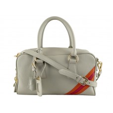 Prada Nappa lederen handtas met handvat, grijs