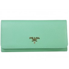 Prada portemonnee van saffianoleer, groen