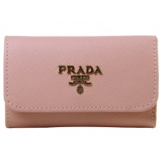 Prada Saffiano sleutelhouder voor 6 sleutels, roze