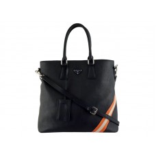 Prada shopper van nappaleer, zwart