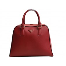 Prada Saffiano tas met frame en handvat, rood