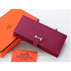 Hermes Epsom Original kalfsleer Bearn Japonaise Bi-Fold Violet Red