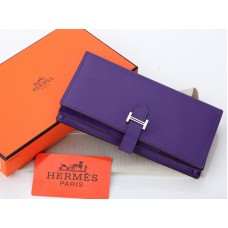 Hermes Epsom Original portemonnee van kalfsleer met Japanse afwerking, paars