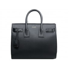 Yves Saint Laurent Sac Du Jour Tote in origineel zwart leer
