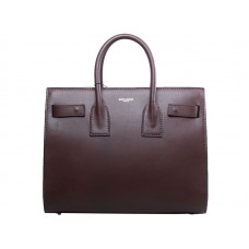 Yves Saint Laurent Sac Du Jour Tote in origineel leerwijn