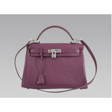 Hermes Kelly 32cm Togo leer Clemence Raisin