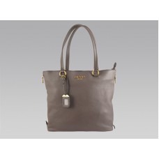 Prada Saffiano Lux Medium Tote van nappaleer in grijs