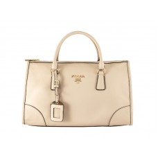Prada leren handtas met handvat (off white)