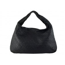 Bottega Veneta Ebony Intrecciato Nappa Buik Veneta Zwart