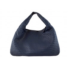 Bottega Veneta Ebony Intrecciato Nappa Buik Veneta Blauw