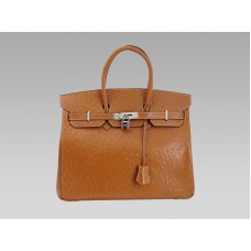 Hermes Birkin 35 cm struisvogelgoud