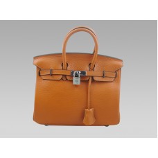 Hermes Birkin 25 Togo Leer Oranje