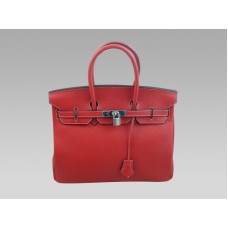 Hermes Birkin 35 Togo leren tas in rood