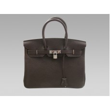 Hermes Birkin 35 Togo leer chocoladebruin