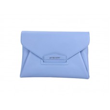 Givenchy Antigona Envelope Clutch van generfd leer, blauw