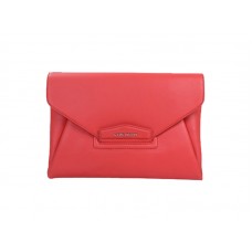 Givenchy Antigona Envelope Clutch van generfd leer, rood
