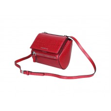 Givenchy Mini Pandora Box Tasje van rood krokodillenleer
