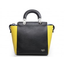 Givenchy leren HDG converteerbare tote tas in zwart en geel
