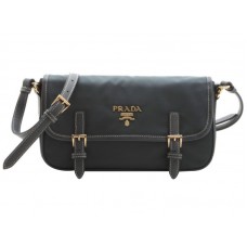 Prada Tessuto Bandoliera Crossbody Messenger Bag Blauw