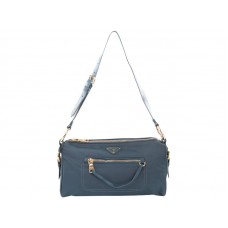 Prada Tessuto nylon schoudertas blauw
