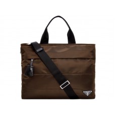 Prada Tessuto Tote Bag Bruin