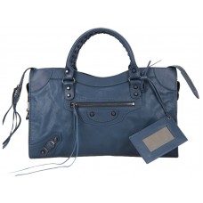 Balenciaga Medium Classic City Bag Donkerblauw