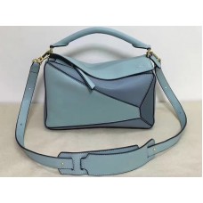 Loewe Puzzle Bag Aqua Lichtblauw Steenblauw