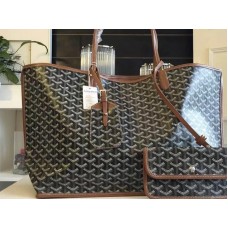 Goyard Anjou omkeerbare draagtas Gm zwartbruin