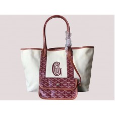 Goyard Anjou omkeerbare canvas draagtas Mm Mauve H-gotogg3456s4