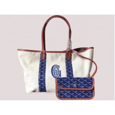 Goyard Anjou Reversible Canvas Tote Mm Donkerblauw H-gotogg3456s2