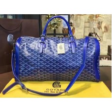Goyard Goyardine Croisière 45 blauw met blauwe lederen bekleding 2309-1