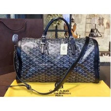 Goyard Goyardine Croisière 45 donkerblauw met donkerblauwe lederen bekleding 2309-2