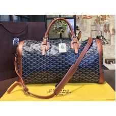 Goyard Goyardine Croisière 35 zwart met bruin lederen bekleding 2308