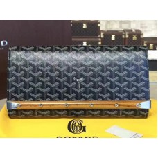 Goyard Chevron Monte Carlo Bois Clutch Zwart