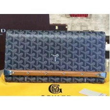 Goyard Chevron Monte Carlo Bois Clutch Grijs