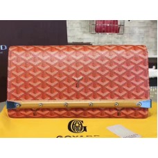 Goyard Chevron Monte Carlo Bois Clutch Oranje